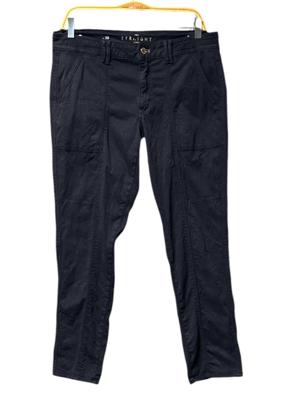 White House Black Market The Straight Crop Women’s Cotton-Blend Pants Size 10